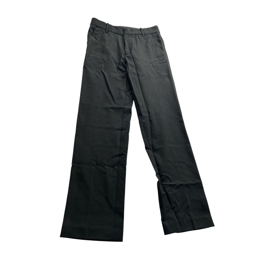 Van Heusen Boys Flex Dress Pants 12 Black Stretch Flat Front 26x26 Msrp $50.00